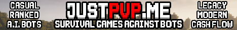 JustPvPMe | CROSSPLAY | Hunger Games against A.I. Bots! server banner